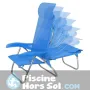 Chaise de plage compact avec 7 positions multifibre avec poignée intégrée