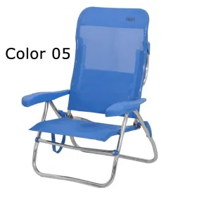 Chaise de plage avec 7 positions multifibre avec poignée intégrée