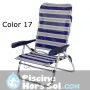 Chaise de plage avec 7 positions multifibre avec poignée intégrée