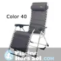 Chaise longue avec oreiller multi-position élastique en aluminium et multifibre