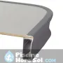 Table rectangulaire en aluminium et pieds télescopiques extensibles 110x70 cm