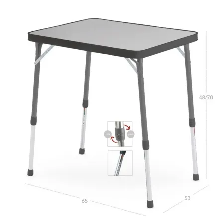 Petite Table rectangulaire avec pieds télescopiques