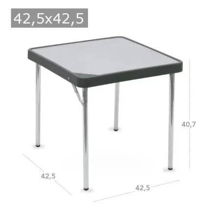 Table aluminium 42.5x42.5 cm