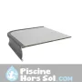 Table aluminium peint 44.5x65x5 cm