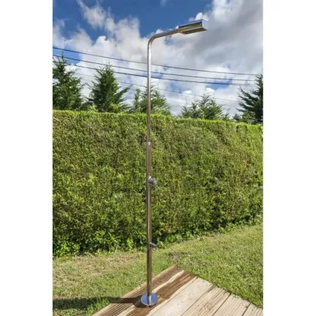 Douche Angel avec bain de pieds en acier inoxydable poli, gris DAI43F