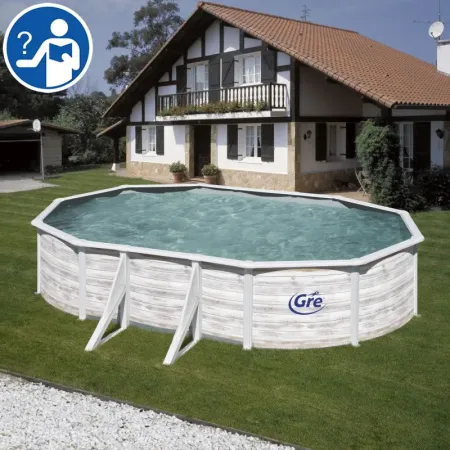 Pièces de rechange Piscines Ovales Blanches avec Contreforts de 132 cm