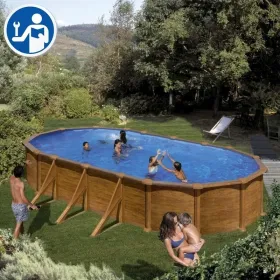 Pièces de rechange Piscines Ovales Imitation Bois avec Contreforts de 132 cm - Mauritius et Maldivas