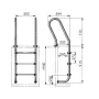 Échelle inoxydable pour piscine en bois Gre 126673