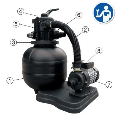 Pièces détachées du Filtre à Sable Gre FAE300