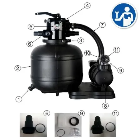 Pièces détachées du Filtre à Sable Gre FAE380