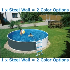 Piscine Azuro Imitation Graphite/Blanche 360x120