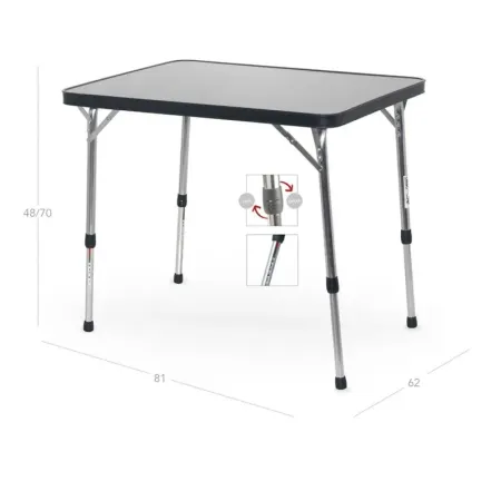 Table moyenne rectangulaire en aluminium