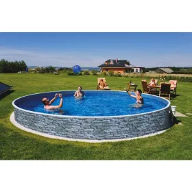 Piscine Azuro Imitation Pierre 460x120