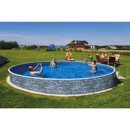 Piscine Azuro Imitation Pierre 460x120