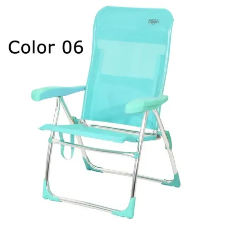 Chaise de plage haute en multifibre avec poignée intégrée