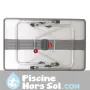Chaise longue avec oreiller multi-position en aluminium et multifibre