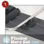 Chaise longue avec oreiller multi-position en aluminium et multifibre