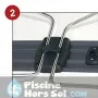 Chaise longue avec oreiller multi-position en aluminium et multifibre