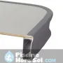 Chaise longue avec oreiller multi-position en aluminium et multifibre