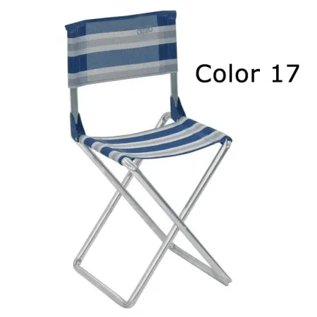 Tabouret pliant avec dossier en aluminium et multifibre