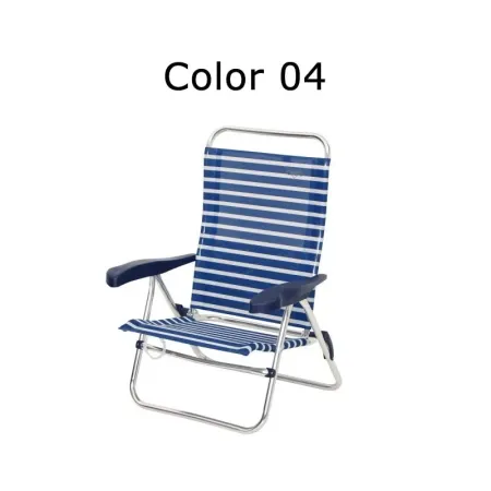 Chaise de plage avec 7 positions en Nytexline avec poignée intégrée