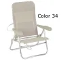 Chaise de plage avec 7 positions et poignée intégrée