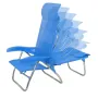 Chaise de plage compact avec 7 positions multifibre avec poignée intégrée