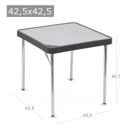 Table aluminium 42,5x42,5 cm