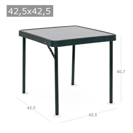Table aluminium peint 42,5x42,5 cm