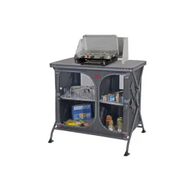 Armoire pliante de cuisine en aluminium peint.