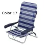 Chaise de plage petite avec 7 positions et poignée intégrée