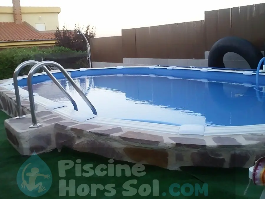 Jeux piscine - Toboggan Cyclone - Gris sable 33737 33739